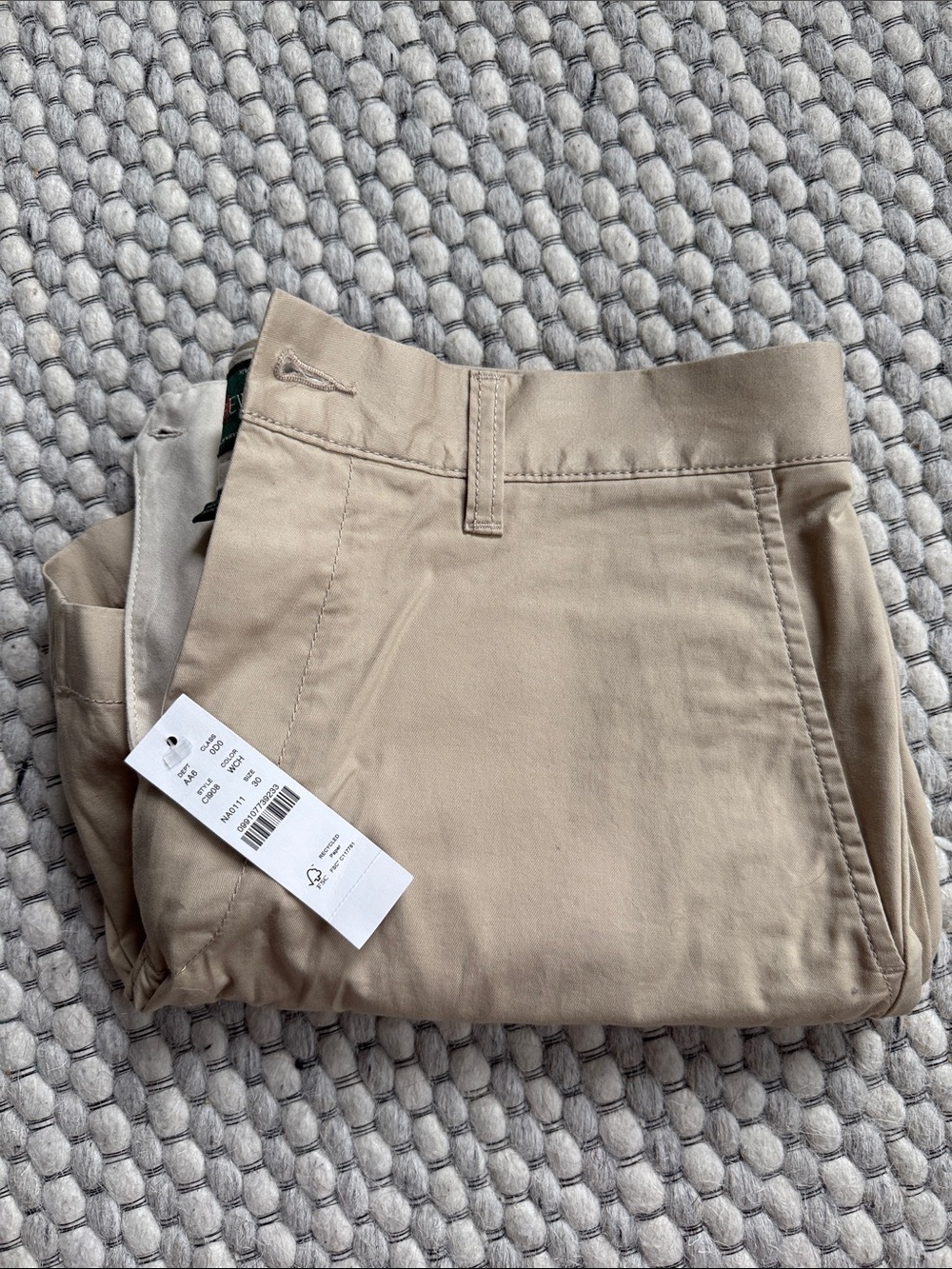 J. Crew Men's Tan Flat-Front Chino Shorts - Picture 2 of 3